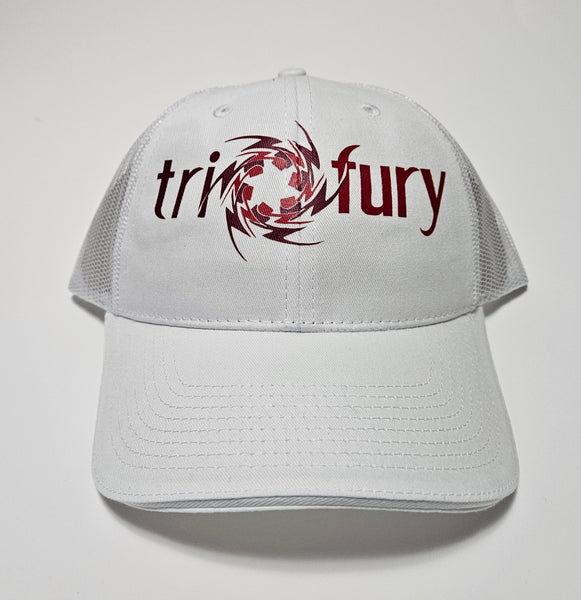 Trucker Hat - White with Red logo